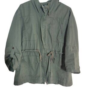 𝅺guess army green utilitary jacket
